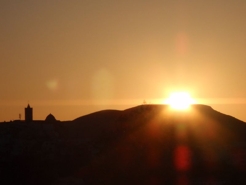 Sunset view from the villa