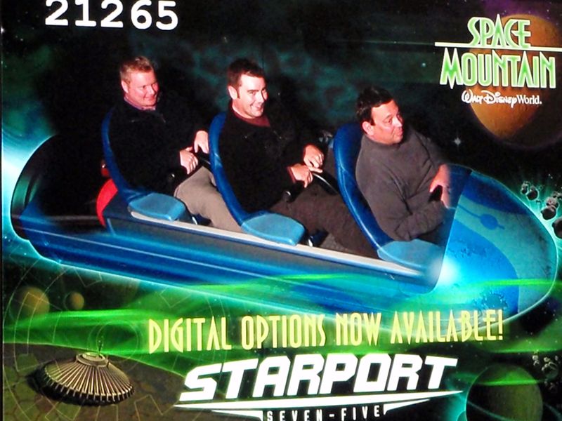 Riding space mountain