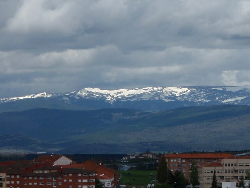 Moutain view from room at parador in Soria