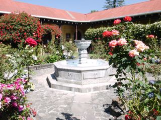 Courtyard at hotel in Antigua