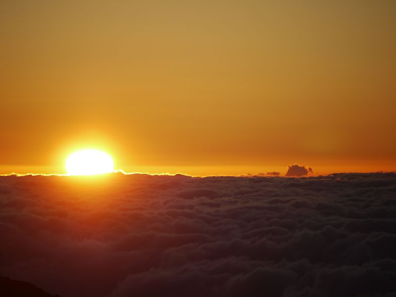 Sunset on the top of the world