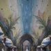 Inside painted church