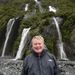 One of hundred waterfalls at glacier