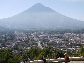 Antigua and the volcano dominates