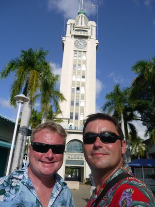 The detectives at the Aloha Tower