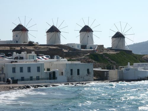 Windmills over the water