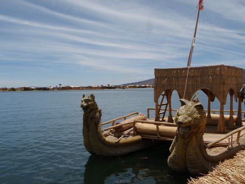 Raft boat of the Uros people