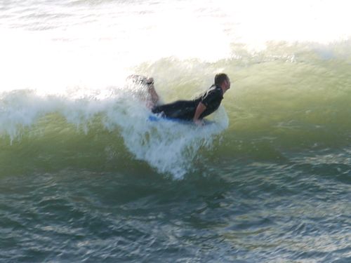 Me practising my surfing moves!