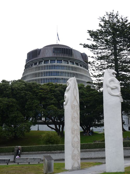 The Beehive NZ parliament