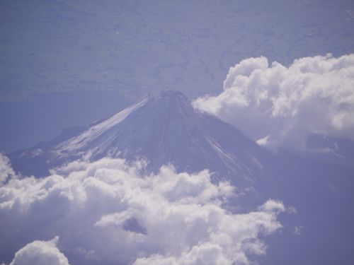 Volcano Taranaki from the air