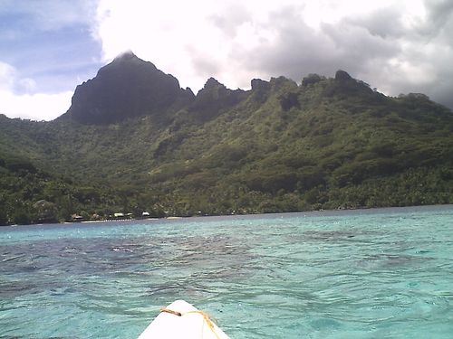 Kayak view of Moorea