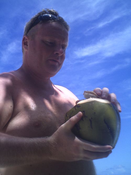 Crusoe and his coconut