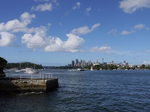 View of the city from Greenwich Point Wharf